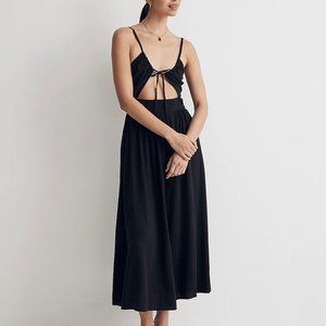 Madewell Black Cut- Out Midi Dress, Brand New